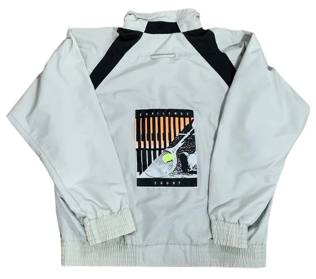 Vintage Nike Challenge Court Grey / Black Jacket (Size XL) — RootsBK
